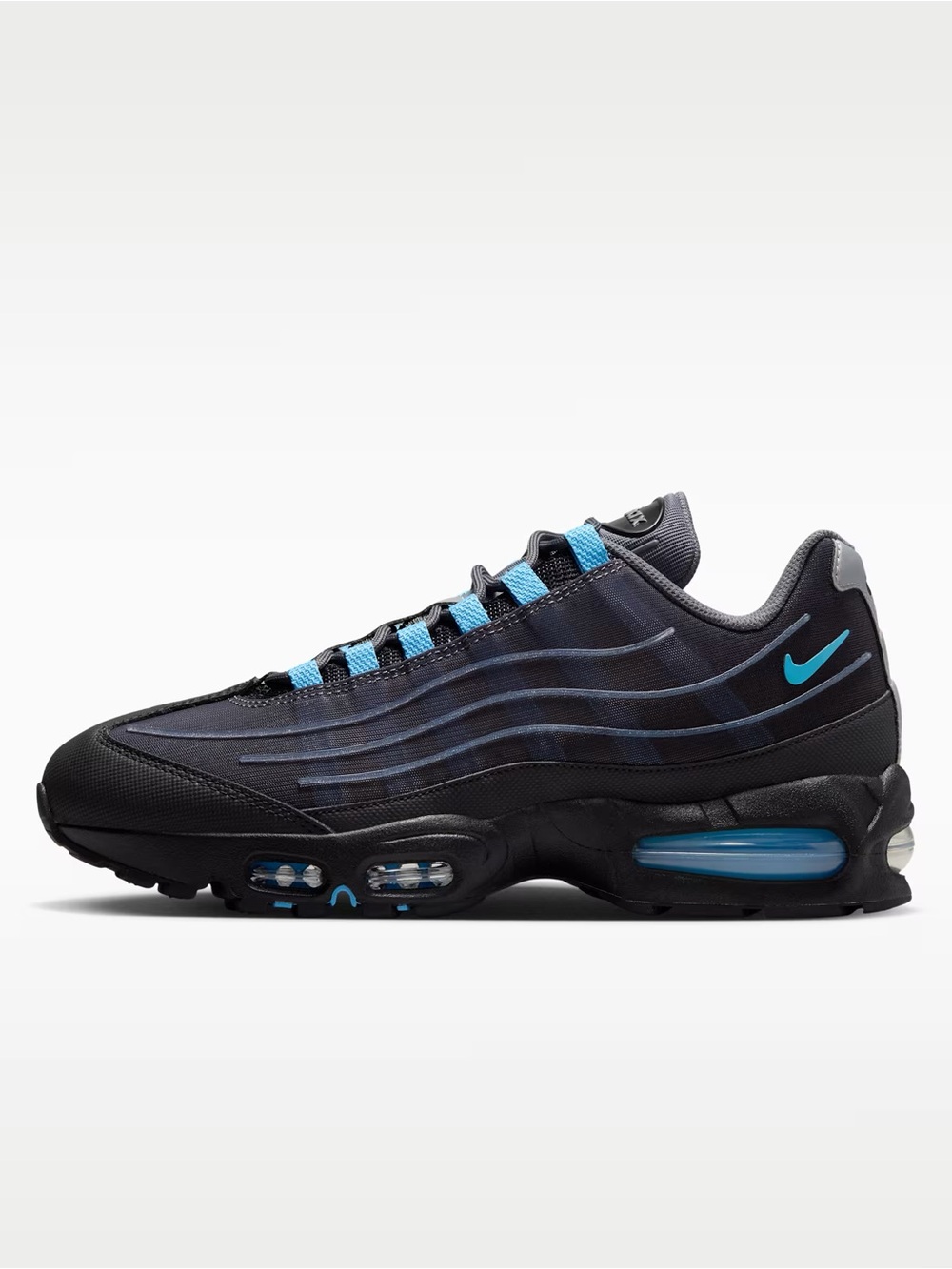 NWB Nike Men’s Air Max Big Bubble Sneaker Color Black/University Blue Size 8.5